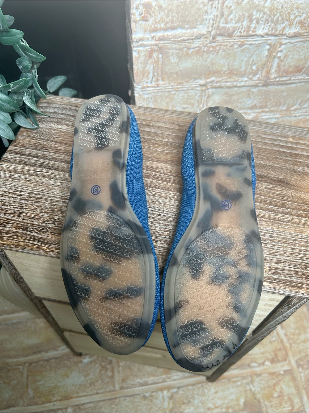 Rothy’s The Flat Blue Knit Ballet Flats Women’s 6.5 Washable - Picture 9 of 9